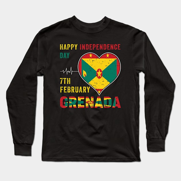 Grenada 50th Independence Day Grenadian Pride Grenada Flag Long Sleeve T-Shirt by DesignergiftsCie